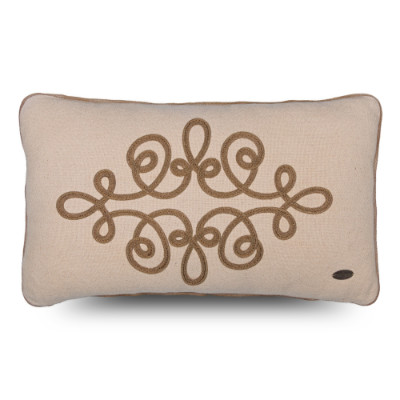 Lase Nakışlı Dikdörtgen Kırlent Kılıfı