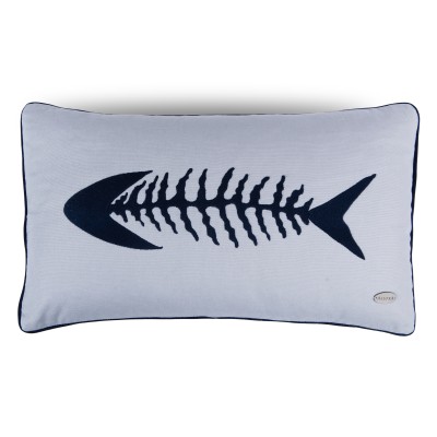 Marine Kılçık Desenli Dikdörtgen Kırlent Kılıfı