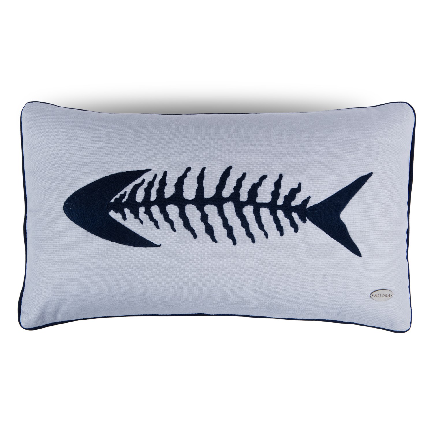 Marine Kılçık Desenli Dikdörtgen Kırlent Kılıfı