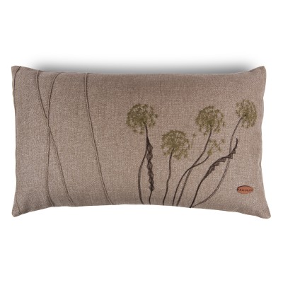 Karahindiba Nakış Ve Nervür Çalışmalı Dikdörtgen Kırlent Kılıfı