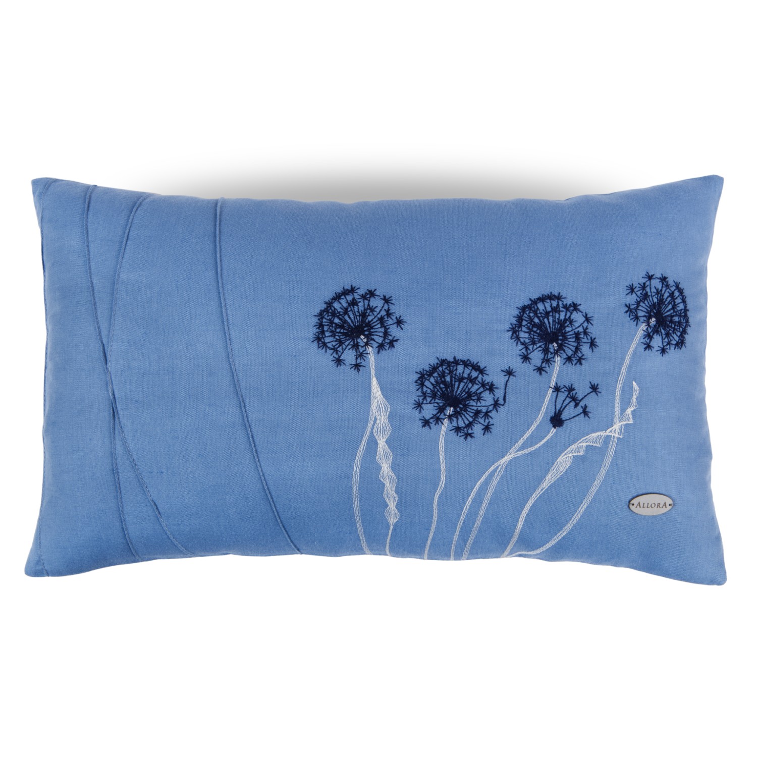 Karahindiba Nakış Ve Nervür Çalışmalı Dikdörtgen Kırlent Kılıfı