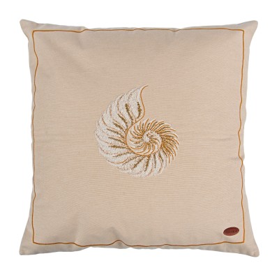 Deniz Kabuğu Havlu Desenli Kare Kırlent Kılıfı