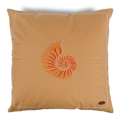 Deniz Kabuğu Havlu Desenli Kare Kırlent Kılıfı