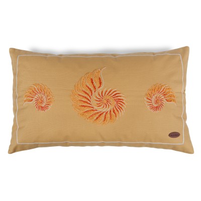 Deniz Kabuğu Havlu Desenli Dikdörtgen Kırlent Kılıfı