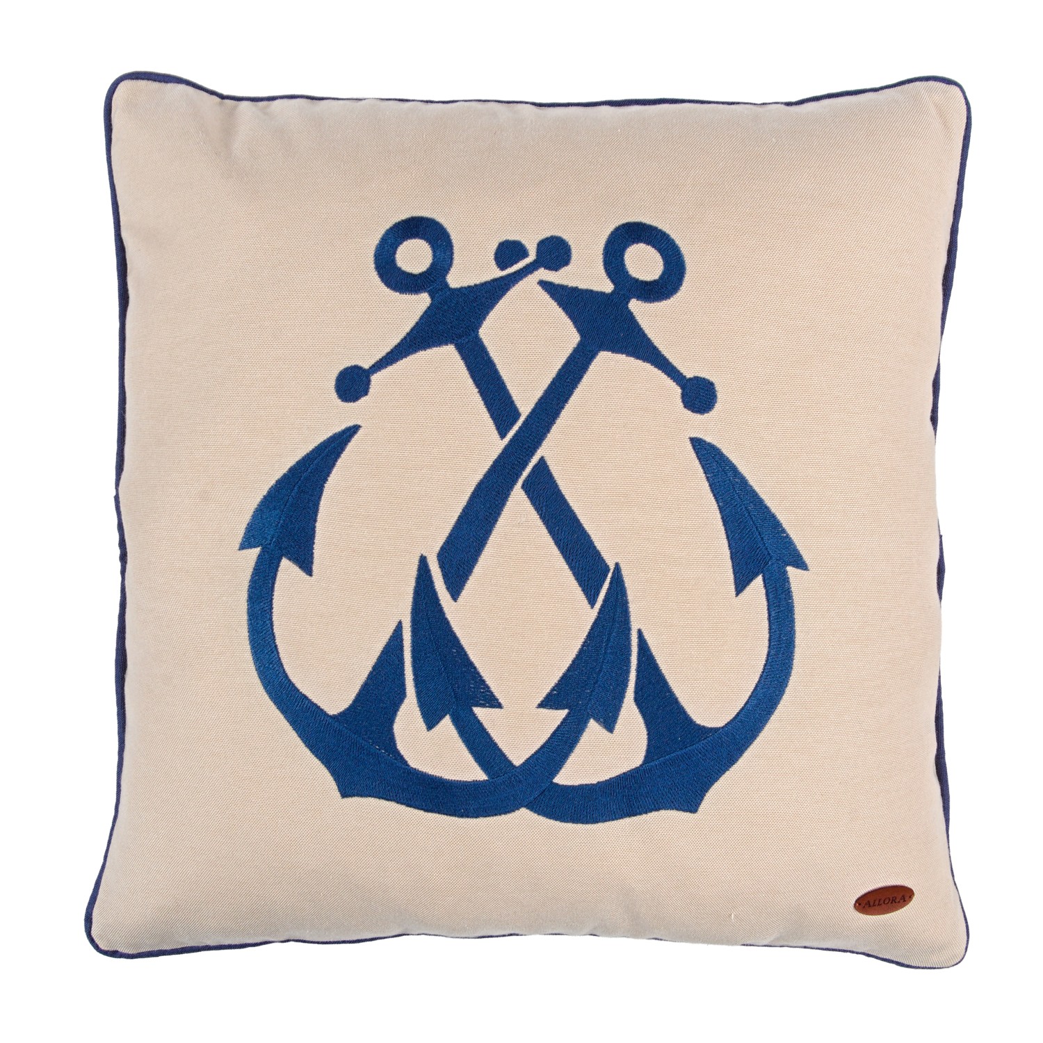 Marine Çapa Desen Kare Kırlent Kılıfı