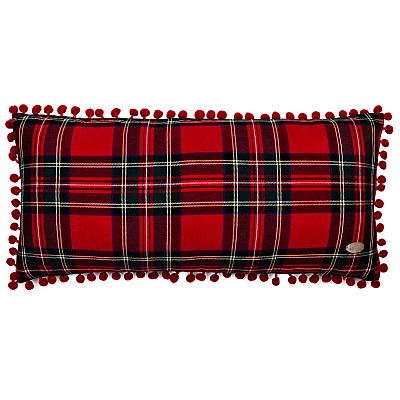 Yılbaşı Temalı Ekose Dikdörtgen Kırlent Kılıfı