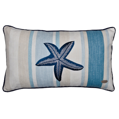 Deniz Yıldızı Nakışlı Dikdörtgen Kırlent Kılıfı