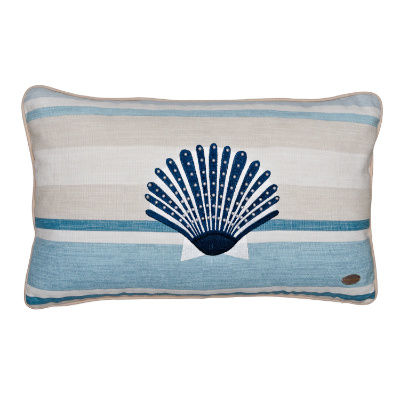 İstiridye Nakışlı Kırlent Kılıfı