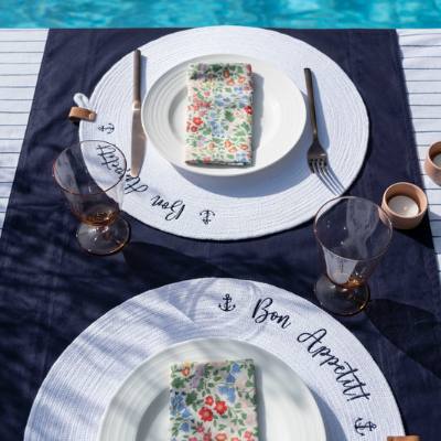 Dekoratif El İşi Nakışlı Beyaz Supla